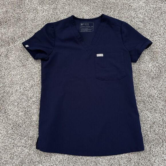 FIGS Tops - FIGS Catarina Scrub Top FW1000 Navy Blue PO 2582 Women’s Size XXS 2XS